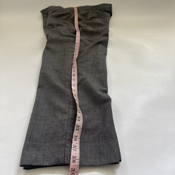 VINTAGE Zanella GRAY Virgin WOOL Trouser Men’s 36x28 Made in ITALY - Picture 7 of 11